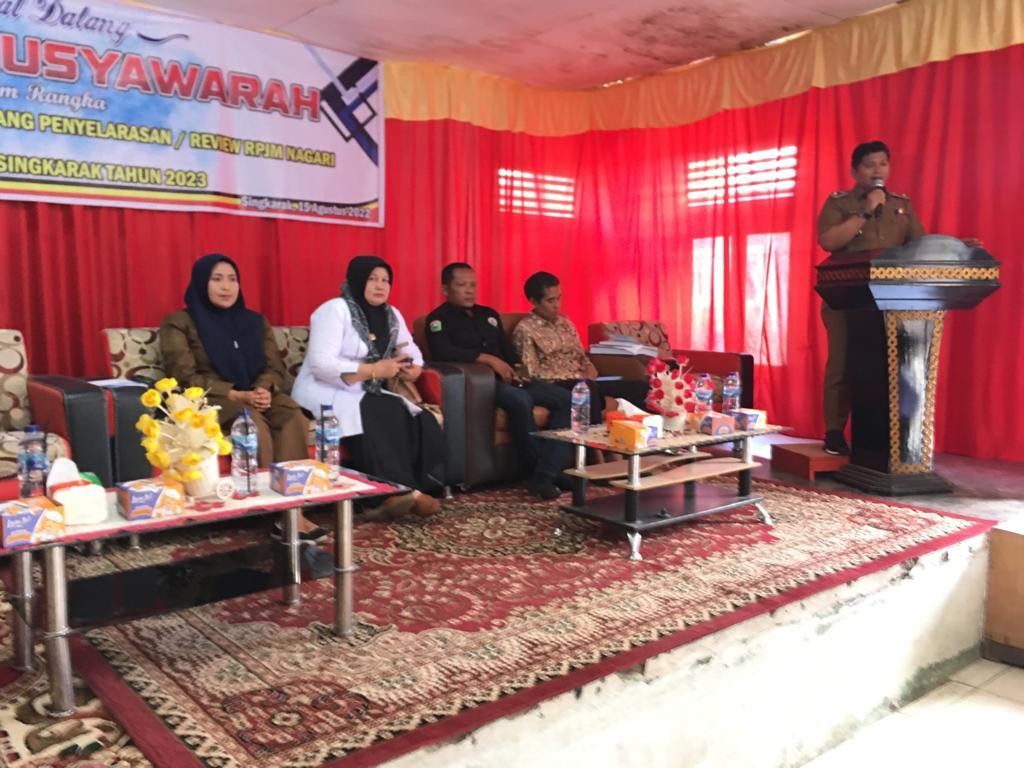 Musrenbang penyelarasan RPJM Nagari dan Musna awal penyusunan RKP 2023 di nagari Singkarak